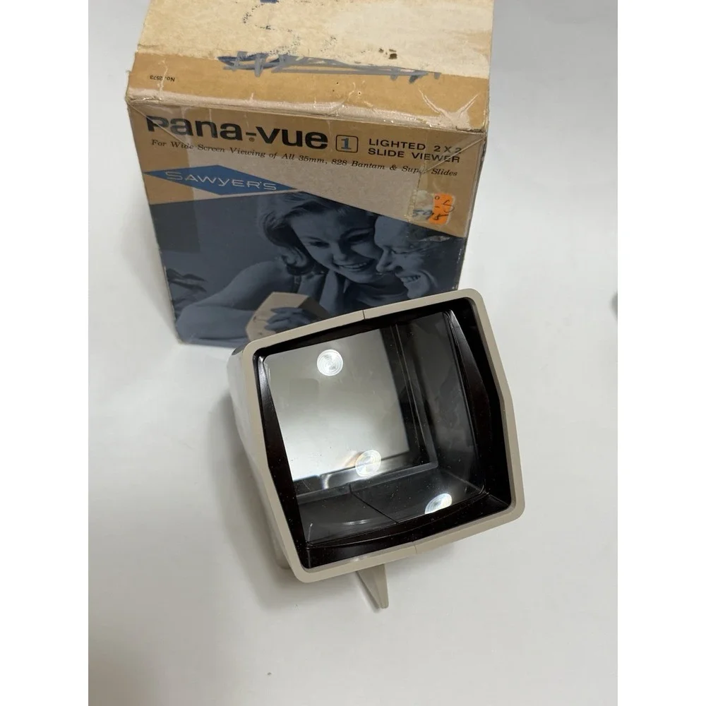 Sawyers Pana-Vue 1 Lighted 2x2 Slide Viewer‎ In Original Box - Cord Missing
